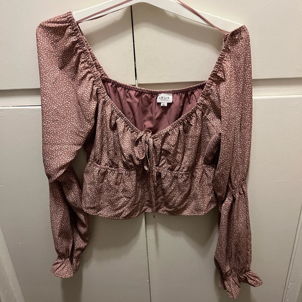 Le Lis Women's Mauve Floral Blouse